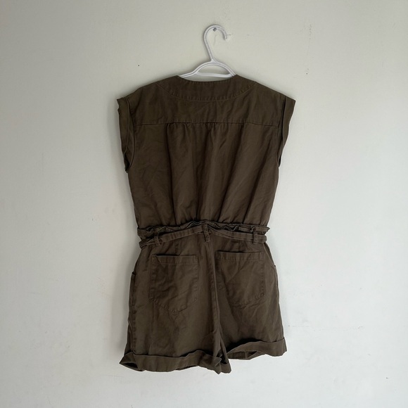 MARISSA WEBB Olive Canvas Romper Size 6 - Picture 5 of 6